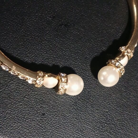 Anne Klein © Gold-Tone Hinged Bracelet | Classic Designer Fashion Jewelry - Picture 6 of 8